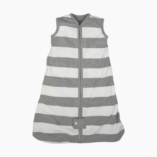 Burt's Bees Baby Beekeeper Organic Wearable Blanket - Heather Grey Rugby Stripe, 0-6 Months