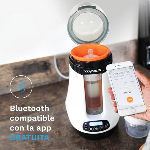 Baby Brezza Safe & Smart, Electric Baby Bottle Warmer and Baby Food Warmer – Universal Fit - Glass, Plastic, Small, Large, Newborn Feeding Bottles - Wireless Bluetooth Control - Digital Display