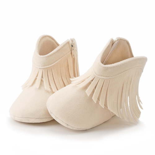 purcolt Infant Baby Boys Girls Cowboy Boots with Tassels Newborn Non-Slip Soft Sole First Walking Shoes Toddler Side Zipper Booties