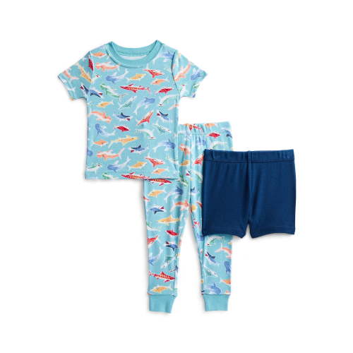 Wonder Nation Toddler Boys Short Sleeve Top, Pants and Shorts Pajama Sleep Set, 3-Piece, Sizes 12M-5T