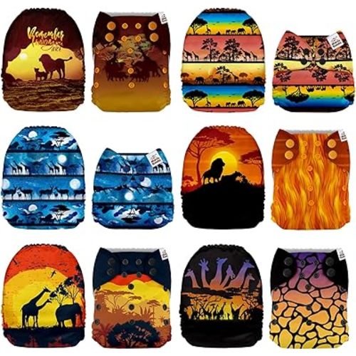 Mama Koala 1.0 Cloth Diapers for Babies, 6 Pack Pocket Shell Only (NO Inserts) - One Size Washable and Reusable Pocket Diapers for Newborns and Toddlers - 160024