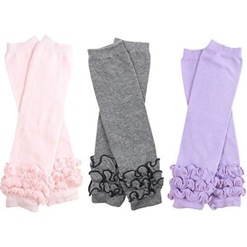 juDanzy 3 Pairs of Girls Baby Leg Warmers for Newborn, Infant, Toddler, Child