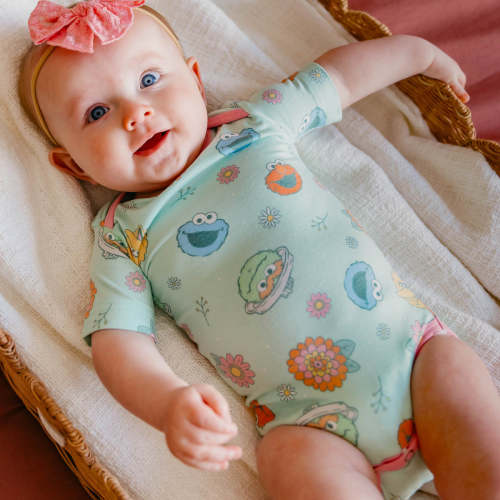 Short Sleeve Bodysuit - Sesame Street Retro Floral