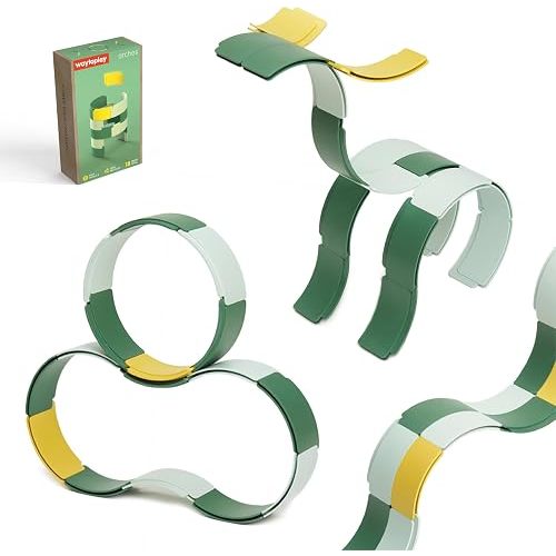 waytoplay Arches - Starter Set 18 Pieces from Toys – 100% Recycled Modular Building Toy - Made in Europe – Creative Open-Ended Play for Kids 3+