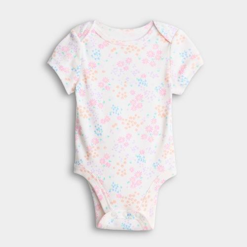 Baby Girl Jumping Beans® Short Sleeve Lapped Shoulder Bodysuit