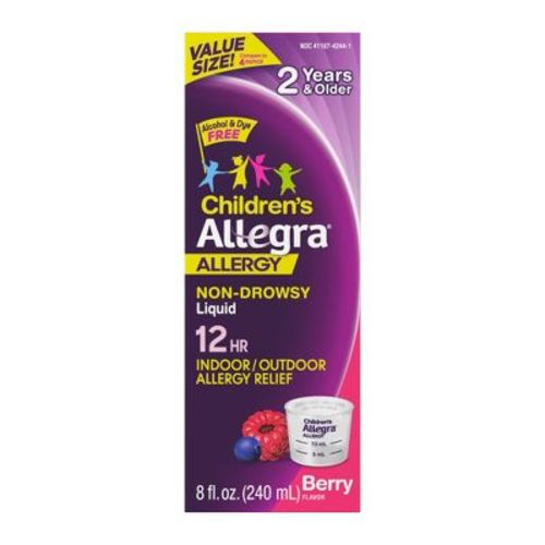 Children's Allegra 12 Hour Allergy Relief Liquid - Berry Flavor - Fexofenadine Hydrochloride