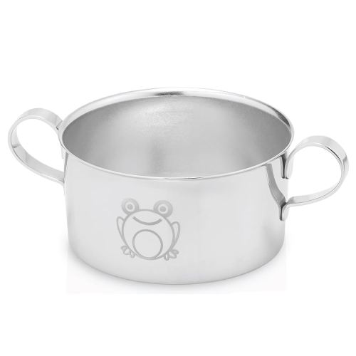 Children's Stainless Steel Bowl with Handles | Adorable Frog Design | Premium 304 (18/8) | 1-Piece | Perfect for Babies, Toddlers & Kids