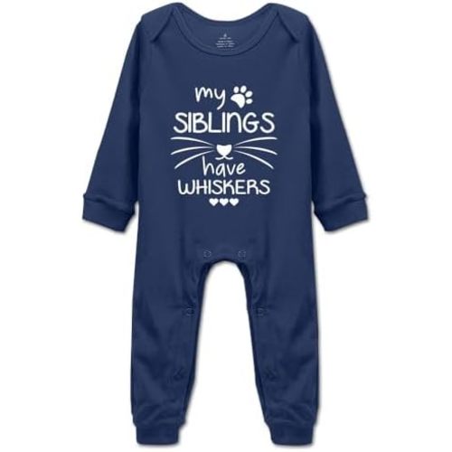My Siblings Have Whiskers Baby Bodysuit Cute Newborn Clothes Infant Outfit Romper