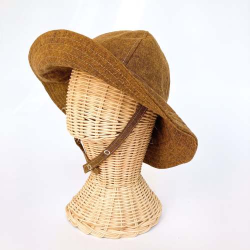 Baby Linen Wide Brim Sun Hat - Spice