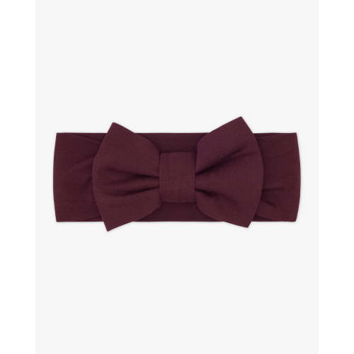 Little Sleepies ™ | Classic Burgundy Luxe Bow Headband