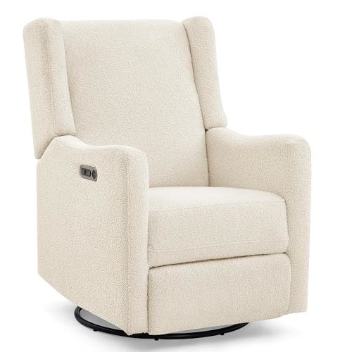 Delta Children Mercer Electronic Power Recliner and Swivel Glider with USB-A and Type-C Ports - Greenguard Gold Certified - Stain-Resistant Performance Fabric is Oeko-TEX Standard 100 Certified, Shell