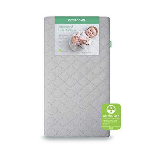 Newton Baby Crib Mattress and Toddler Bed - Waterproof - 100% Breathable Proven to Reduce Suffocation Risk, 100% Washable, Hypoallergenic, Better Than Organic, 2-Stage Removable Cover Included- Grey