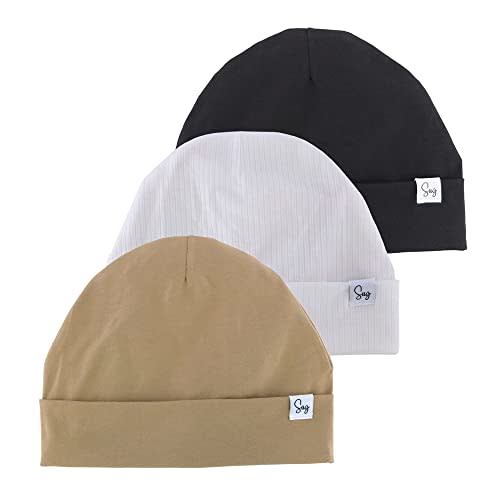 Jersey Beanie Hat for Newborn Baby Boys Girls Silky Satin Lined Hats Bonnet Toddler Infant Little Kids Beanies Caps