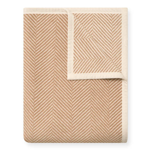 Harborview Herringbone Tan Blanket