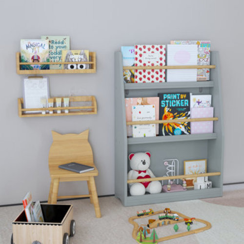 Latitude Run® 3 Tier Kids Book Shelf,Kids Book Rack | Wayfair