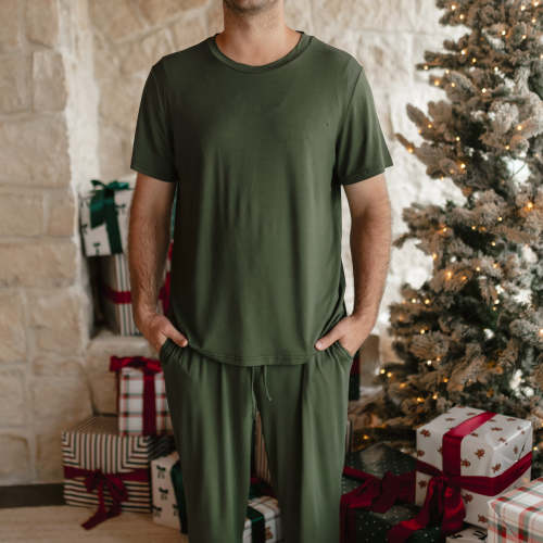 Adult Jogger Set In Solid Green