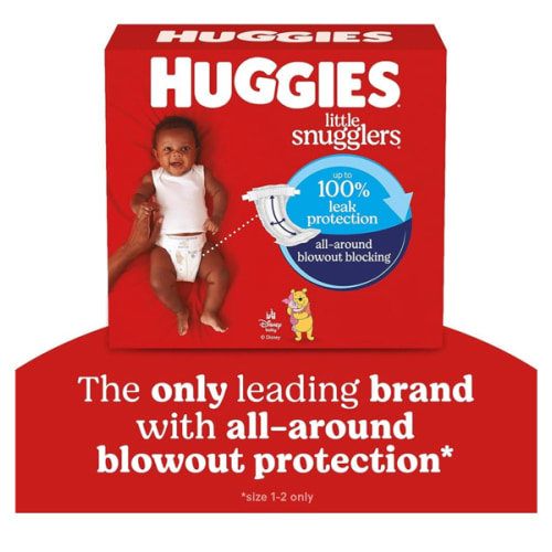 Huggies Size 1 Diapers, Little Snugglers Baby Diapers, Size 1 (8-14 lbs), 96 Count, Packaging May Vary