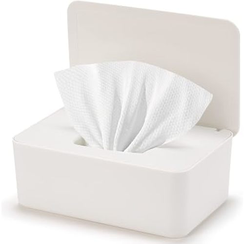 Baby Wipes Dispenser, Wipe Holder for Baby & Adult,Keeps Wet Tissue Fresh, Non-Slip Wipes Case, Flushable Wipe Container with Sealing Design Lid