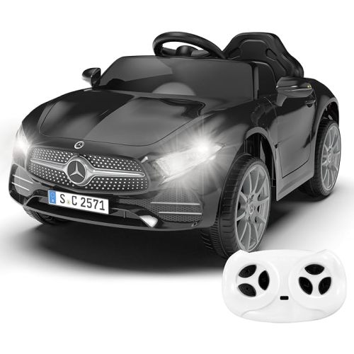 Amazon.com: 12V Kids Ride On Car with 2.4G Remote Control,Battery Powered Electric Car Ride On Vehicle Double Doors, Safety Belt,LED Light (SC-Black) : Toys & Games