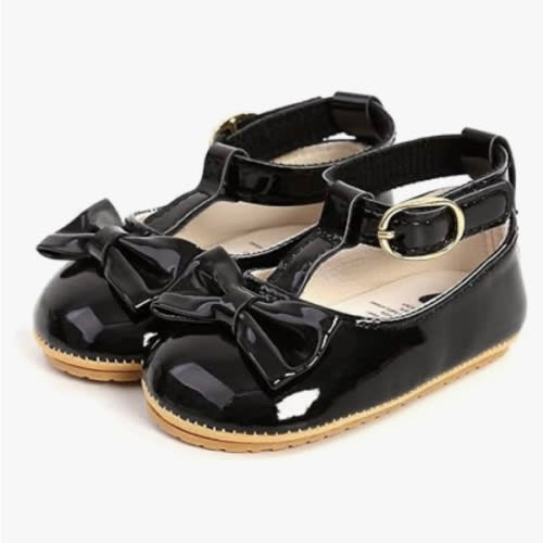 HsdsBebe Infant Baby Girls Mary Jane Flats Bow Non-Slip Soft Sole
