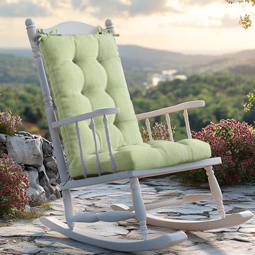 Codi Outdoor Rocking Chair Cushions, Water Resistant Rocker Chairs Replacement Cushion Set for Patio Porch Garden - Fits Most Standard Rockers, Sage 1PK