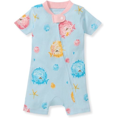 Burt's Bees Baby Short Sleeve Pajamas, One-piece Sleeper Romper Pjs, Snug Fit for Infants 3 to 24 Months