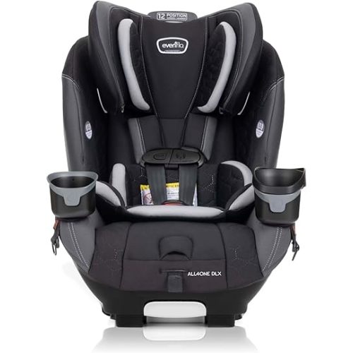 Evenflo EveryFit/All4One 3-in-1 Convertible Car Seat w/Quick Clean Cover (Kingsley Black)