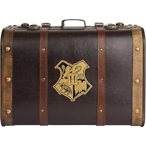 Harry Potter Hogwarts School Trunk - Collectible Storage Chest with Hogwarts Crest - 17.5" Decorative Keepsake Box for Fans - Not for Travel Use