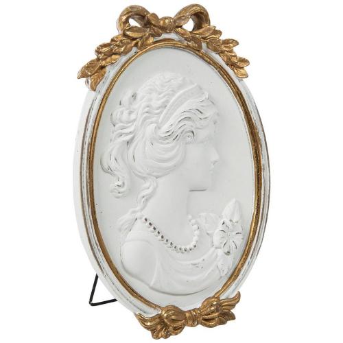White & Gold Cameo Decor