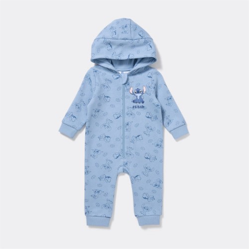 Disney Baby Stitch Fleece Romper - Dusty Blue - Size 00