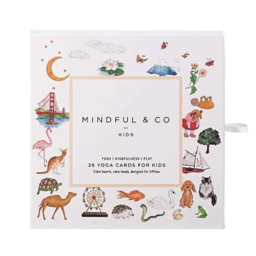 Kids Yoga Cards, 26 Illustrated Yoga Pose Flash Cards