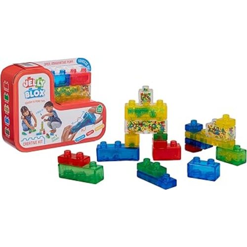 Goliath Jelly Blox Creative Kit | Includes 20 Blocks | Toddler & Preschool Building Blocks Kids Can Squeeze, Stretch, Squish | MESH ACCREDITED | Safety Tested & Ouch-Free | Sensory Play Toy Ages 2+