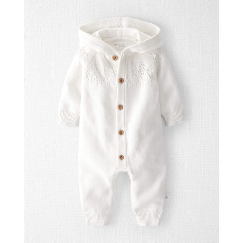 Baby Organic Cotton Sweater Knit Pointelle Jumpsuit - Little Planet | Carter's