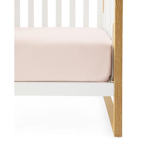 Sateen Crib Sheet - Pink Sand | Serena and Lily