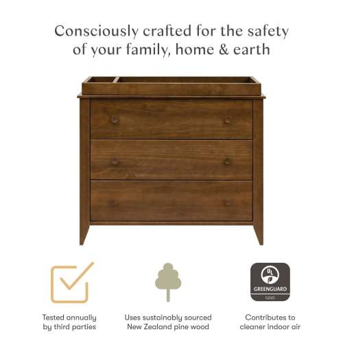 Changer Dresser - Sprout 3-Drawer - Natural Walnut