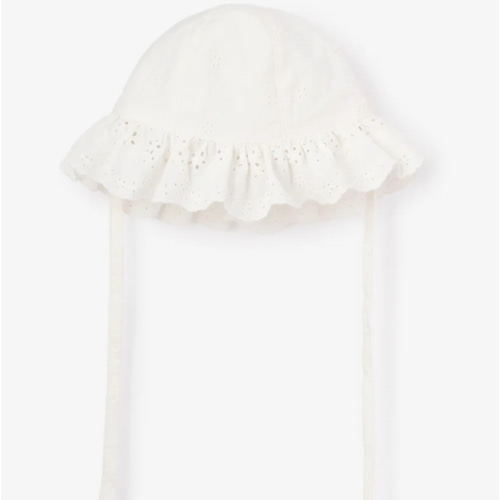 Eyelet Lace Ruffle Sunhat – Elegant Baby