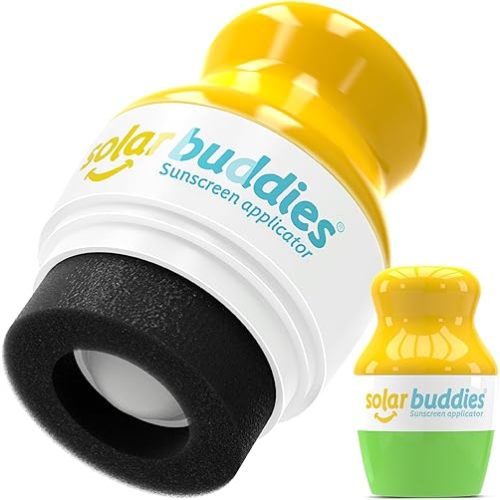 Solar Buddies Sunscreen Applicator – Green– Refillable Roll-on Sponge for Sunscreens & Lotions – For Kids, Adults & Families – Holds 3.4Fl Oz – Perfect for Travel