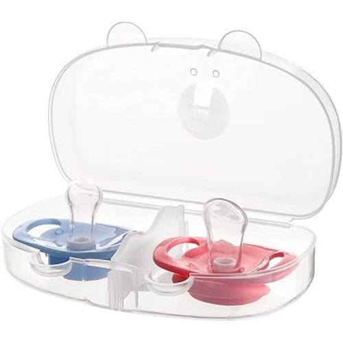 Accmor Pacifier Case, Pacifier Container, Baby Pacifier Case for Travel, BPA Free, Can be Used to Carry 2 Pacifiers, Transparent