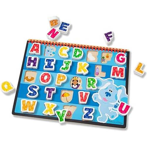 Melissa & Doug Blue's Clues & You! Wooden Chunky Puzzle - Alphabet (26 Pieces), Multi