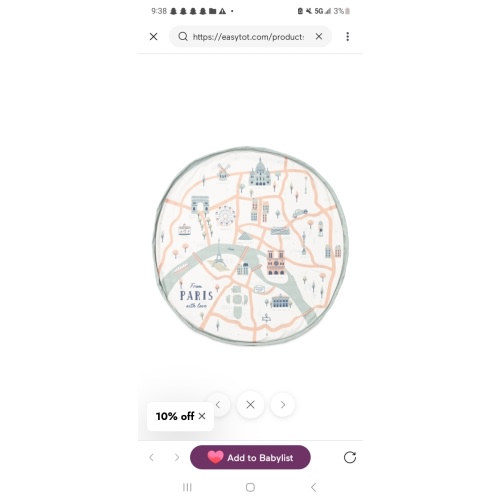 Paris Map Toy Storage Bag