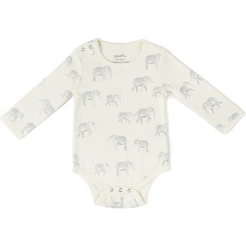 Follow Me Elephant Organic Cotton Bodysuit