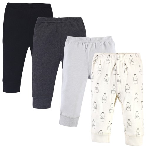 Touched by Nature Baby and Toddler Organic Cotton Pants 4pk, Milk