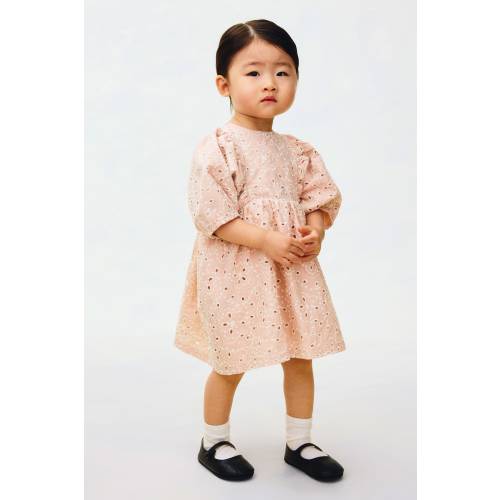 EYELET-EMBROIDERED COTTON DRESS