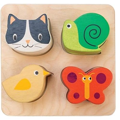 Tender Leaf Toys - Sensory Trays - Baby Blocks, Shape Sorter, STEM Learning Shape Identification Sorting Game Toy for Kids 18 Month + (Touch Sensory Trays)