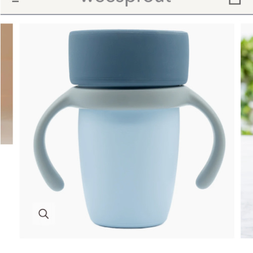 WeeSprout | Baby Training Cup | Silicone Sippy Cup for Weaning Off Bottle | 8 oz