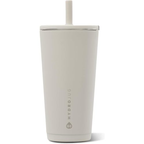 HydroJug Everyday Tumbler 20 oz, Ceramic-Lined Straw Cup, Linen