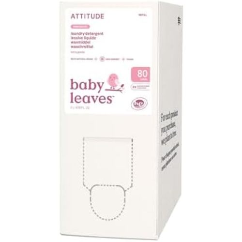 ATTITUDE Baby Laundry Detergent, Dermatologist Tested, Unscented, 80 Loads