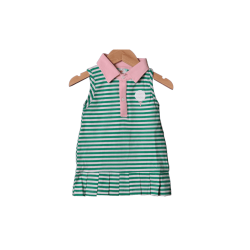 Green Stripe Golf Dress