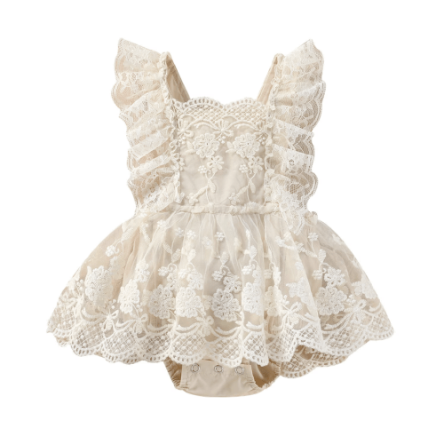 Infant Girl Clothes Ruffle Sleeveless Baby Girl Bodysuit Romper