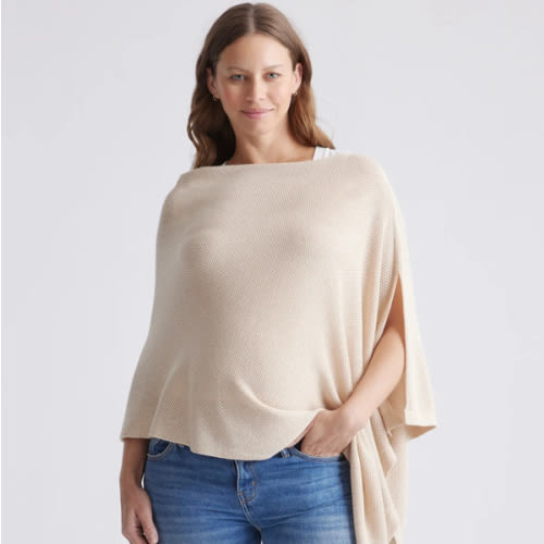 Lightweight Cotton Cashmere Nursing Shawl